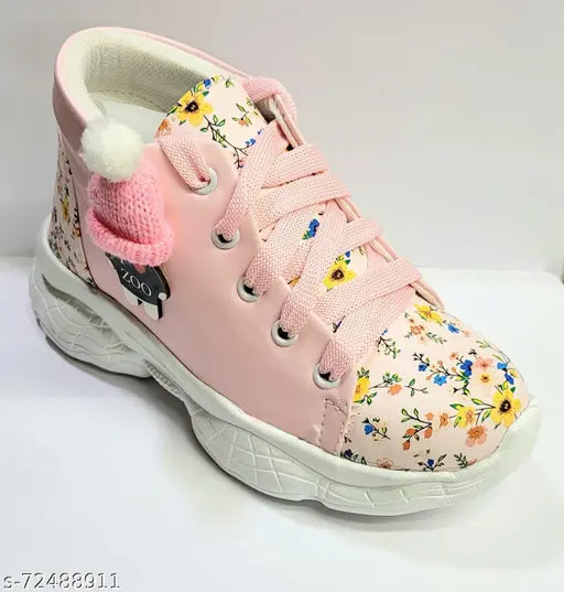 Synthetic leather kids' party shoes, lightweight, comfortable, stylish, printed design. Multiple sizes available for ages 2-10 years, made in India