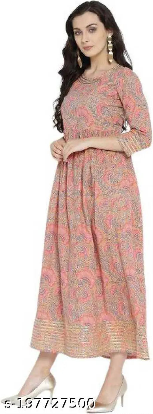 Ankita's printed cotton kurtas - Three-quarter sleeves, S, M, L, XL, XXL - Indian designer fashion