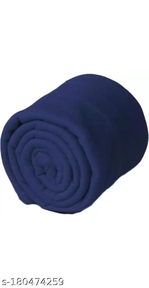 Navrudra solid fleece AC blanket, 220 thread count, 3D printed, ideal for air-conditioned rooms (1 x 88x58 inches), made in India