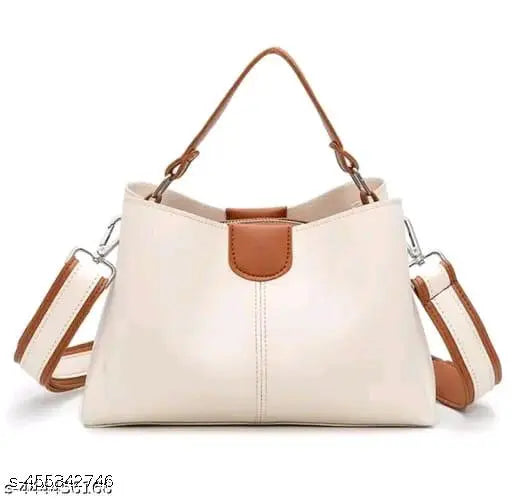 PU luxury crossbody shoulder bag, solid net, free size (15x4x14in), India-made