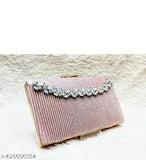 Textured net synthetic bridal clutch, secure closure, versatile use for events & parties