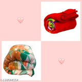 Fleece floral blankets, lightweight & durable for all seasons, Polar Fleece yarn, free size (88x58in), Indian-made