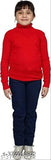 Woolen warm 100LUCK Kids Girls full sleeves high neck inner skivvy for winter, solid pattern, keeps kids cozy