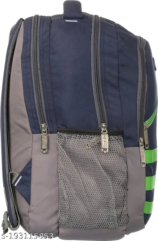 Blue-green canvas laptop backpack, spacious compartment for tech essentials by blubags - Indian brand