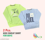Boys sweatshirt combo (2pcs), wool long-sleeve printed, 3-4yrs to 11-12yrs Indian made