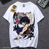 White Inosuke Printed Polyester Kids T-Shirt, trendy casual wear for boys and girls