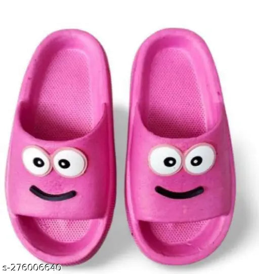 Colorful EVA rubber crawl sprint indoor slippers for kids daily use, featuring cartoon characters