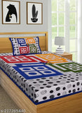 Ludo Printed Single Cotton Bed Sheet & Pillow Cover - Jaipuri trend for kids' summer beds, India origin
