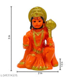 Marble Hanuman Idol statue for car dashboard, intricately detailed, Indian craftsmanship, cultural home decor item