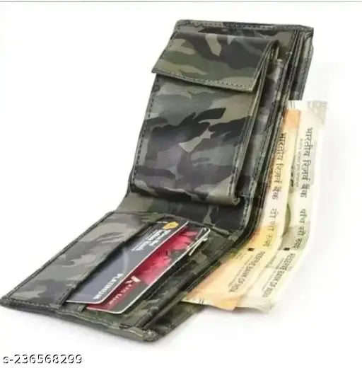 Multi-colored waterproof wallet with five compartments, faux leather for men. Dimensions: Length 10cm x Width 12cm. Made in India