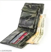 Multi-colored waterproof wallet with five compartments, faux leather for men. Dimensions: Length 10cm x Width 12cm. Made in India