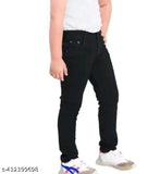 Trendy stylish men's denim jeans, black regular fit with slim design and five-pocket style