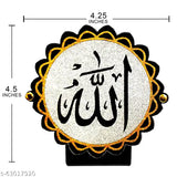 Sparkling Allah Muslim dashboard idol, glossy acrylic religious decor for positive vibes, ideal for car or home