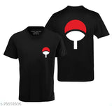 Black Uchiha Clan Logo cotton t-shirt, 100% cotton, perfect for summers & early winters, India origin