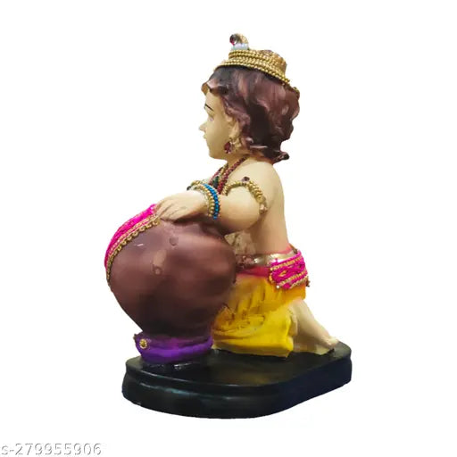 Resin Krishna statue, Indian God Lord Krishna figurine, stands 18.5 cm tall, perfect for home decor or gifting