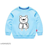 Kids Cotton Blend Sweatshirt - Stylish Unisex Winter Wear for Boys & Girls, Printed Patterns, Machine-Washable, Various Sizes from 2-12 Years