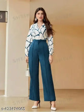 Cotton blend printed net jumpsuit for women, urban fashionable style with long sleeves, size S (36-34-50)