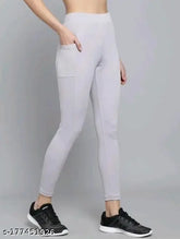 Solid net, 4-way Lycra leggings by Earth Joy, ideal for yoga and gym workouts (size 36, Indian brand)