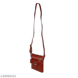 Genuine leather long sling bag, free size, premium design, India origin