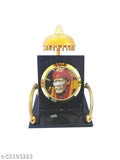 Acrylic Sai Baba car dashboard stand, Indian automobile showpiece for car art display