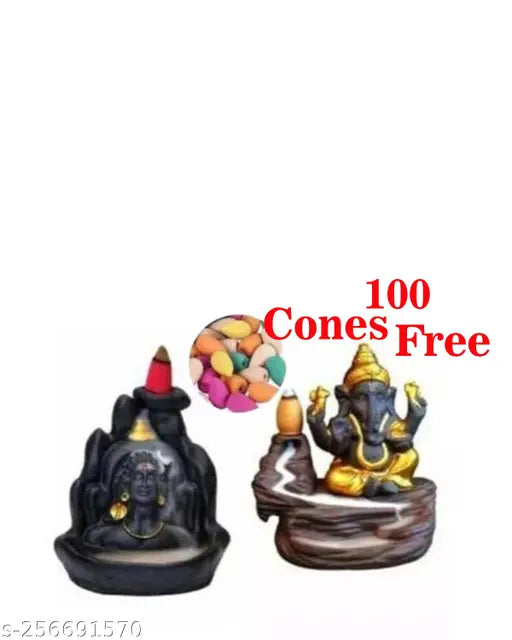 Poly resin Adi Shankara Ganesh smok fountain ADIYOGI, Indian sculpture for home decor