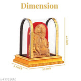 Golden color polyresin Radha Krishna idol for home temple, office, or bedroom decor. Dimensions: 10 cm (L) x 10 cm (H) x 10 cm (B), ideal for tabletop showcase. Handcrafted Indian decorative murti for pooja mandir, interior, and table decor