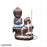 Resin Buddha Backflow Smoke Fountain with 101 cone incense, Indian-crafted design for special occasions