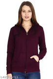Fleece zipper hood jacket wine, solid color and long sleeves, men's clothing from India
