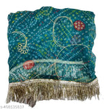 Embroidered Georgette Rajputi Poshak set for women, featuring choli, dupatta, and lehenga, adorned with Aari and stone work, suitable for parties and festivals, made in India