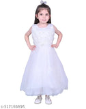 Shiny cotton sleeveless party gown for kids, featuring a grinning design - India