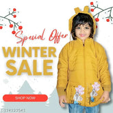 Stylish acrylic baby jacket in solid pattern, 12-18 months size on model