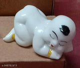 Handcrafted miniature Buddha monk figurines set, poly resin Feng Shui decor (India)