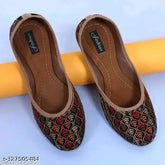 Textured synthetic ballerinas in indigo (color), slip-on design, sizes: IND-4 to IND-9 (numeric detail), Indian origin (visual context)