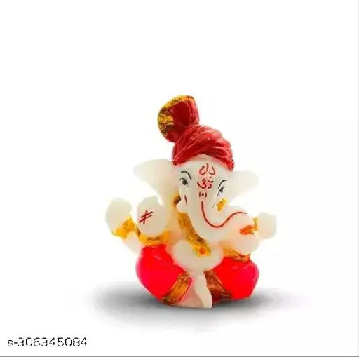 Poly Resin Lord Ganesha Idol (2.5 cm x 3), Indian decorative desk item