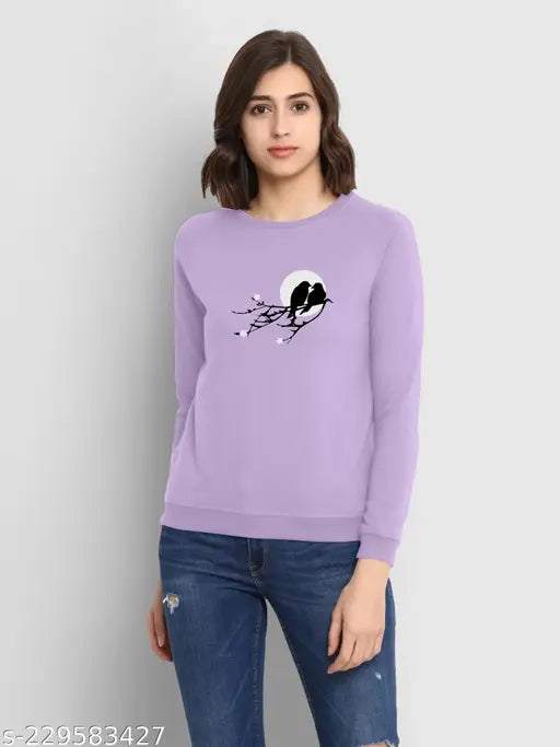 Cotton blend purple oversize printed t-shirt for women, suitable for parties and monsoon wear. Long sleeves with back print design in various colors like maroon, teal, pink, and lavender