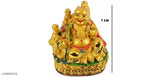 Multicolor poly resin MISHA Laughing Buddha with Children figurine, 5cm tall from India
