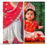Rayon embroidered net rice ceremony spl lehenga for baby, Indian traditional clothing accessory