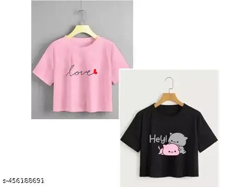 Stylish traditional printed 100% cotton crop tops for women & girls (Pack of 2), Indian origin