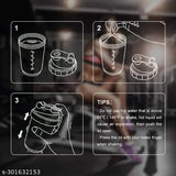 Multicolor protein shaker bottle with blender ball, leak-proof, extra compartment for mixes & pill holder, BPA-free, made in India