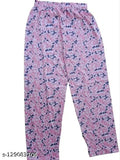 Multicolored printed cotton women's track pant pyjama lounge wear, soft and comfy calf-length pajamas with pockets, fits most body types