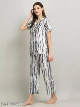 Rayon printed nightsuit for women, short-sleeved pyjamas in XL (42in bust, 44in top length, 38in waist, 39in bottom length) and XXL (44in bust, 44in top length, 40in waist, 39in bottom length), India-origin