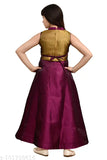Sleeveless silk blend embroidered net frock, 100% silk girls dress from Safia Collection, India