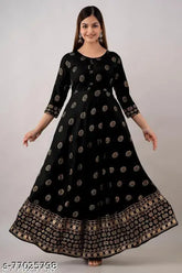 Green rayon long-sleeved printed kurti for festive party wear - ideal for casual and office occasions