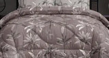 Brown Cosmos Flower Printed Double Comforter - Cotton Blend, Ultra-soft & Hypoallergenic for Heavy Winter