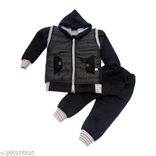 Cotton blend solid color full sleeve kids winter bomber jacket (pack of 1), ideal for cold weather seasons