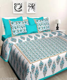 Vibrant double cotton bedsheets combo pack by BedZone, ideal for summer, 144 thread count, 2-pack available on Gillkart