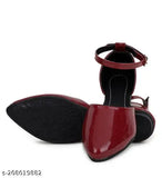 Red synthetic bellies for women, slip-on style with ergonomic design for comfort and flexibility