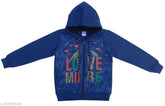 Girls cotton long sleeve printed fleece winter hoodie V1, warm and cozy for chilly days