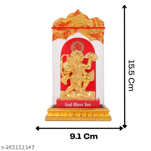 Brass Hanuman ji statue, Indian decorative showpiece for protection from negative energy