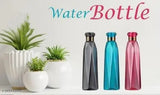 Multicolor plastic water bottles with crystal design, reusable and BPA-free, 1000ml each in pack of 3. Stylish, eco-friendly, and convenient hydration solution